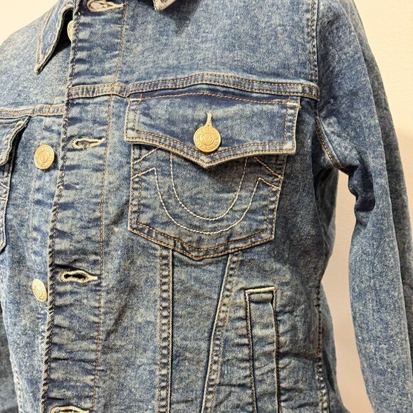 True Religion NWT Sz S  Medium  Wash Jesse Single Needle Slim Fit Denim Jacket - Picture 14 of 14